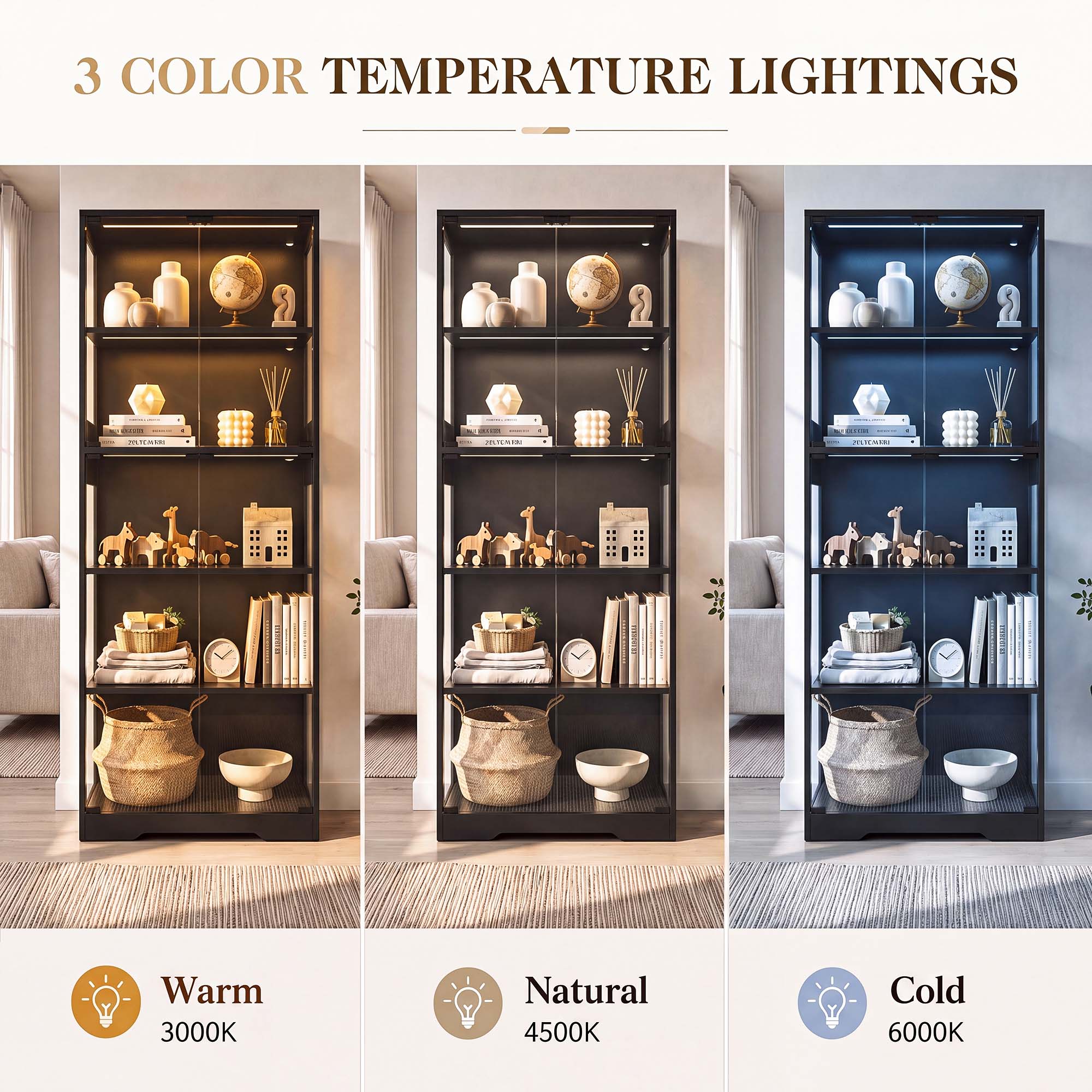 TCGBKAF 5‑Tier Display Cabinet - Home Office Inspiration review and price