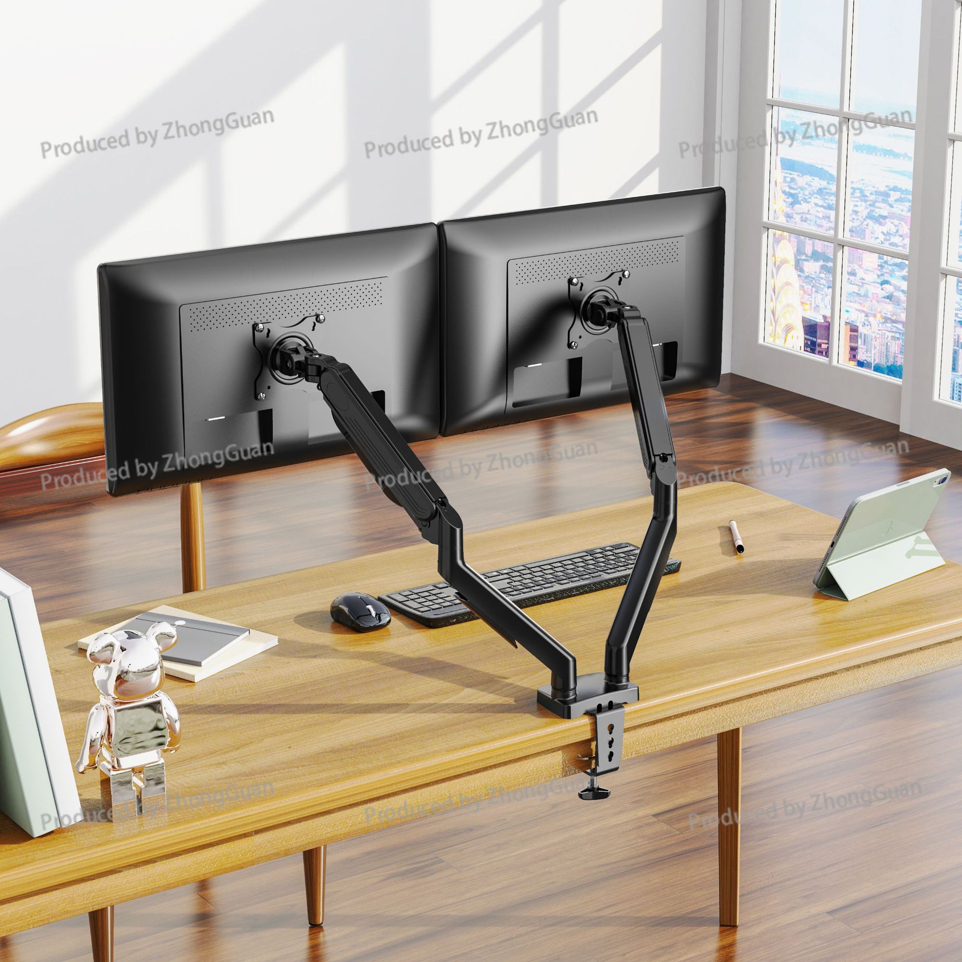 Gas Spring Dual-arm Monitor Mo - Monitor Arm Dual review and price