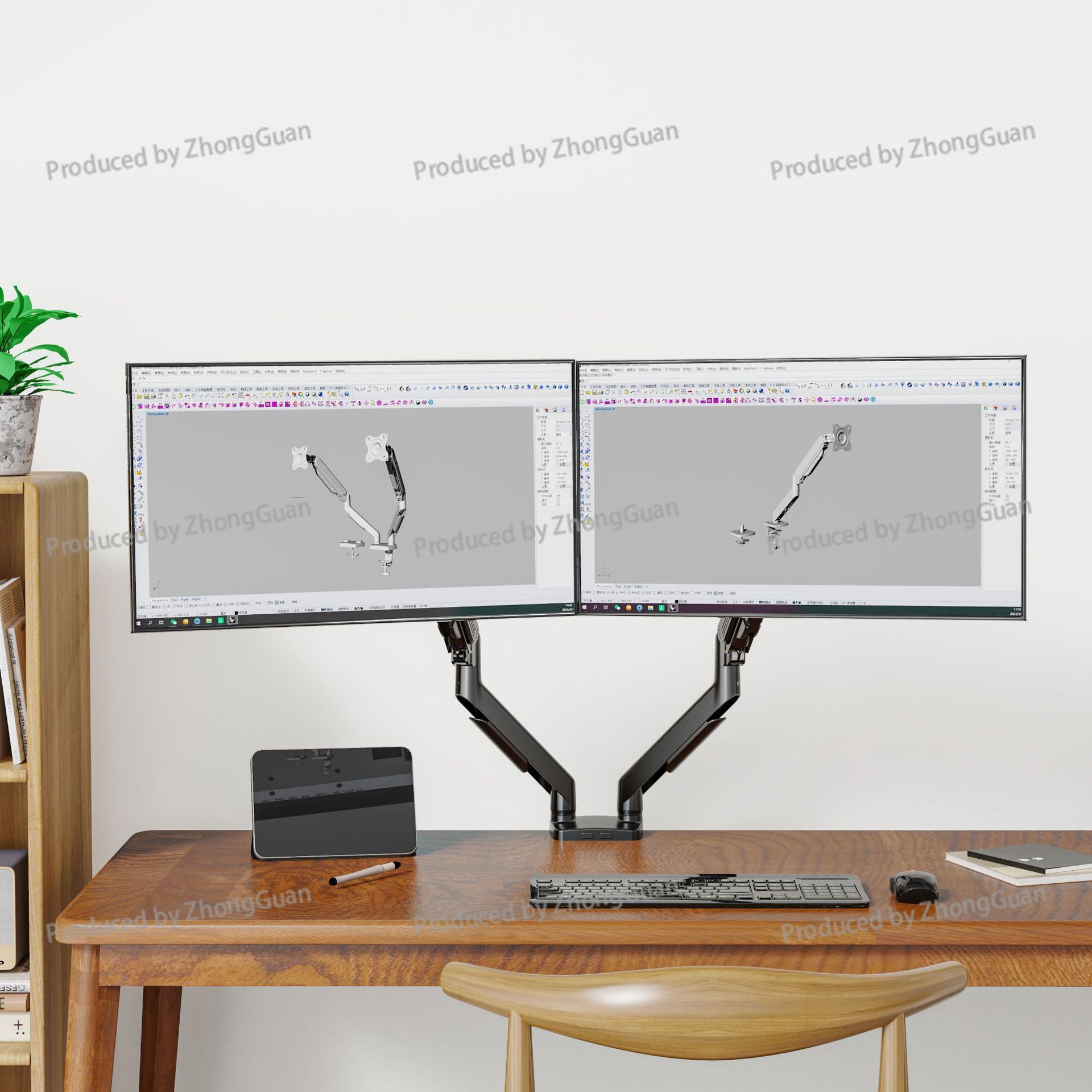 Gas Spring Dual-arm Monitor Mo - Monitor Arm Dual review and price