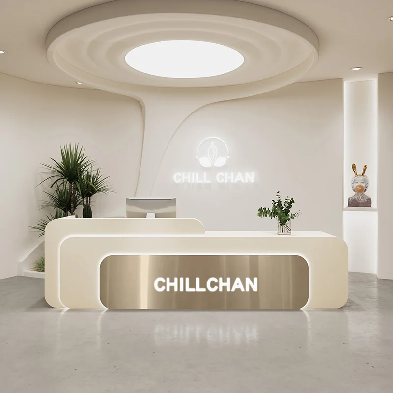 l shaped white reception desks - Home Office Tienda review and price