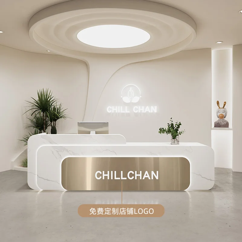l shaped white reception desks - Home Office Tienda review and price