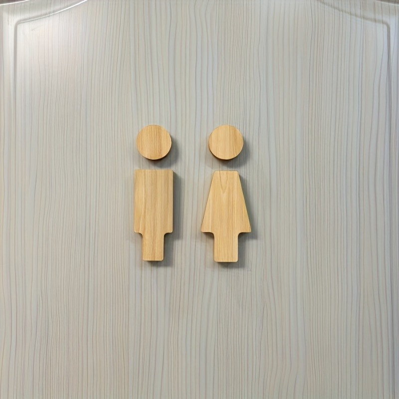 2PCS Wooden Bathroom Sign for  - Home Or Office Use review and price