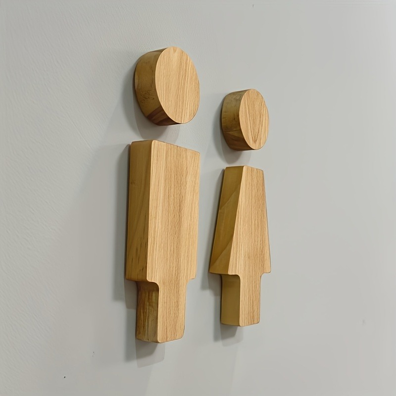 2PCS Wooden Bathroom Sign for  - Home Or Office Use review and price