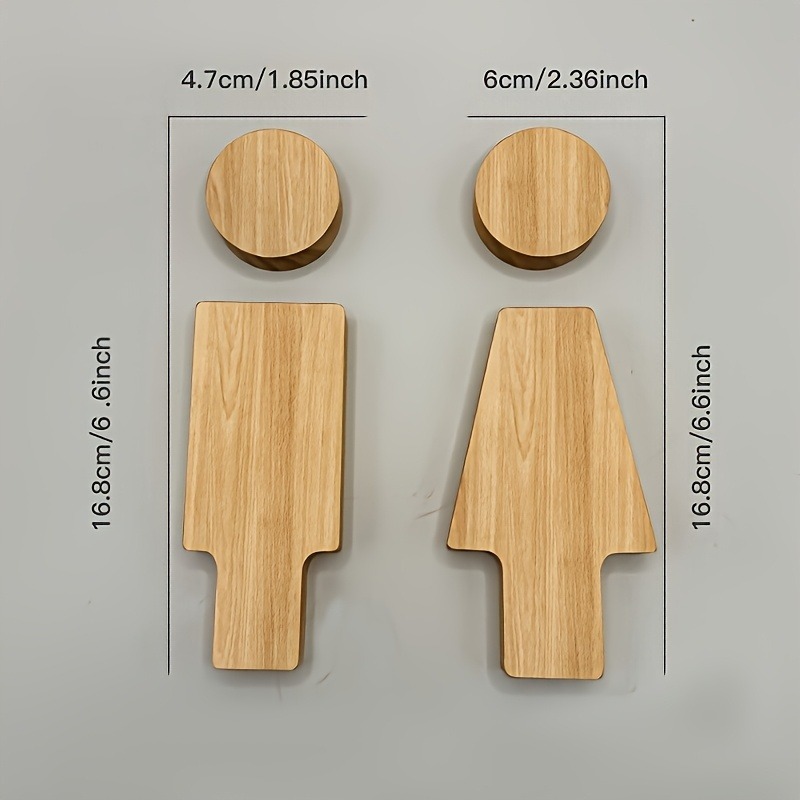2PCS Wooden Bathroom Sign for  - Home Or Office Use review and price