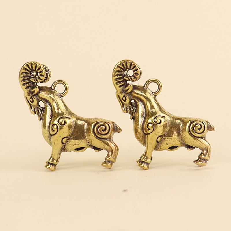 Retro Brass Sheep Pendant Orna - Home Office Bookshelves review and price