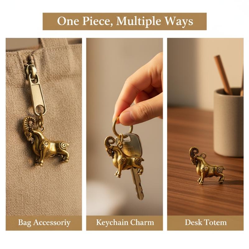Retro Brass Sheep Pendant Orna - Home Office Bookshelves review and price