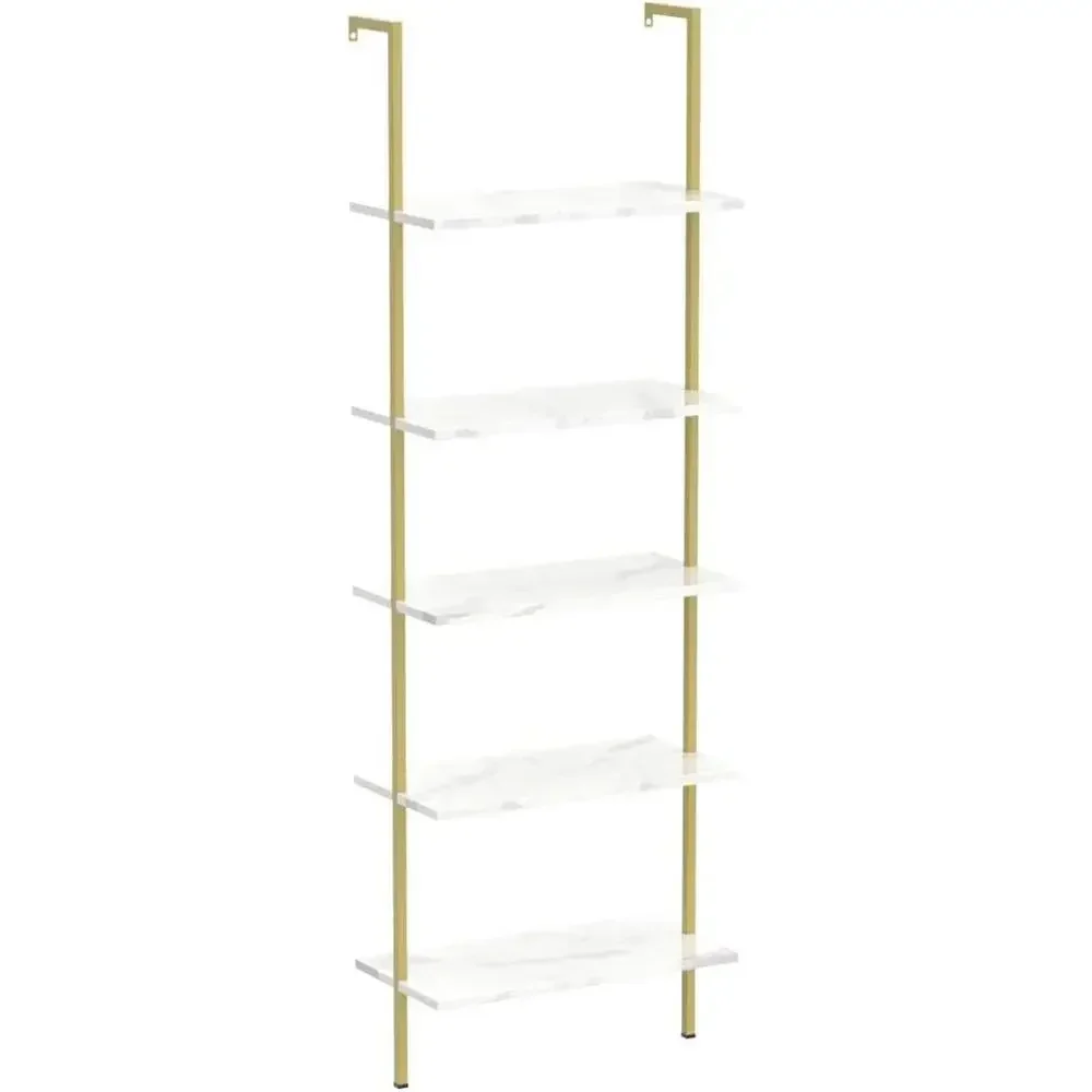 5-Tier White Marble Wall-Mount - Home Office Bookshelves review and price