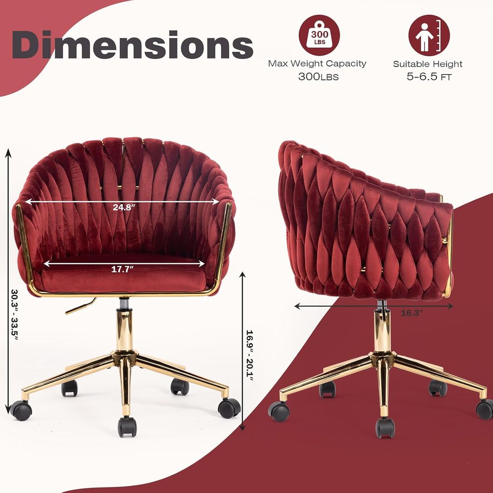 Velvet Office Chair, Vanity Ch - Home Office Or review and price
