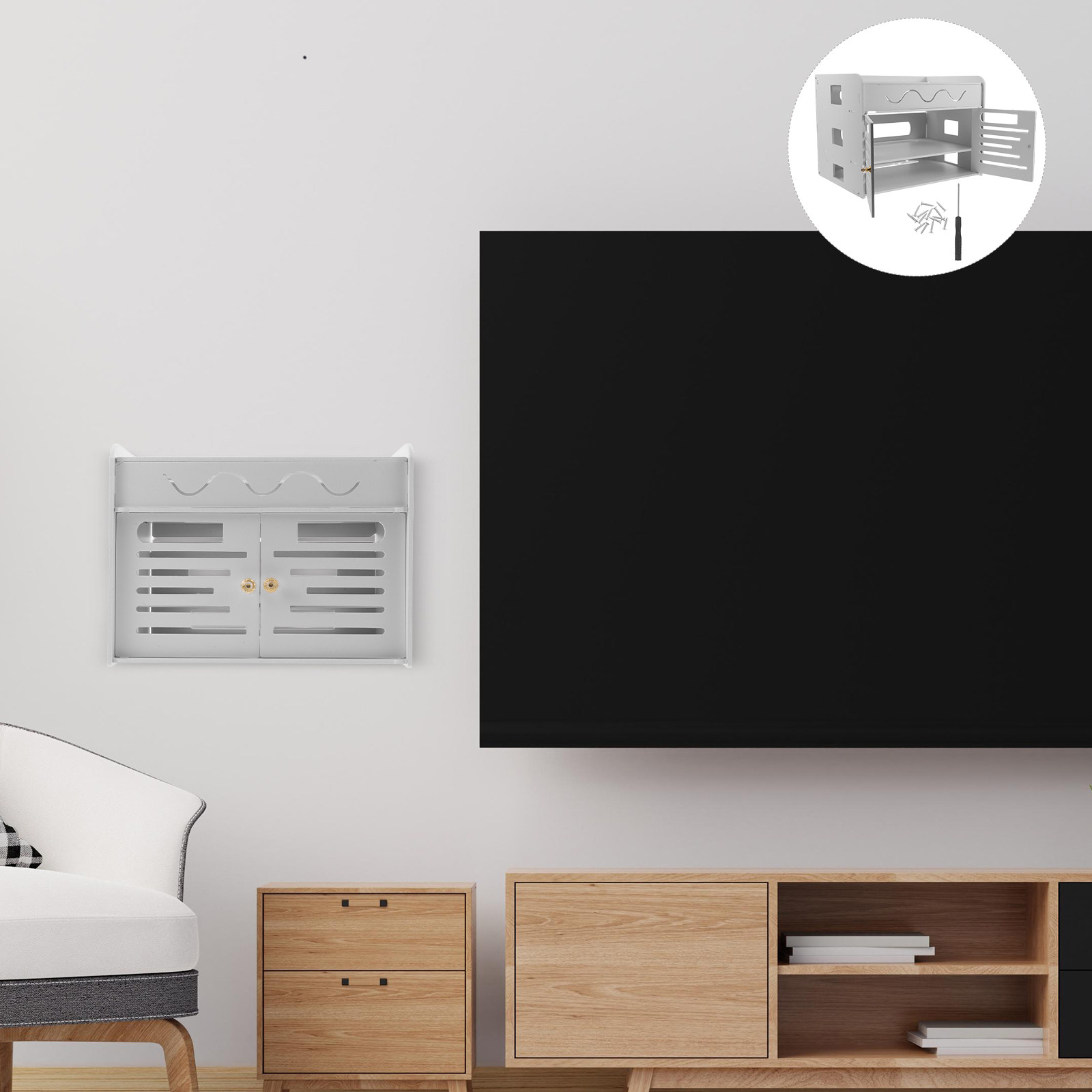 3-Layer WiFi Router Storage Bo - Cable Management Box review and price