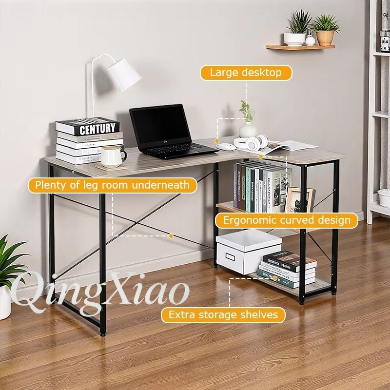 L Shaped Corner Desk With Book - Home Office Bookshelves review and price