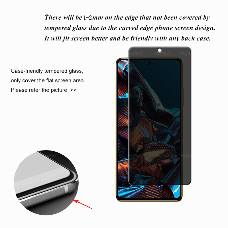 4Pcs For Poco X5 Pro Glass Xia - Monitor Privacy Screen review and price