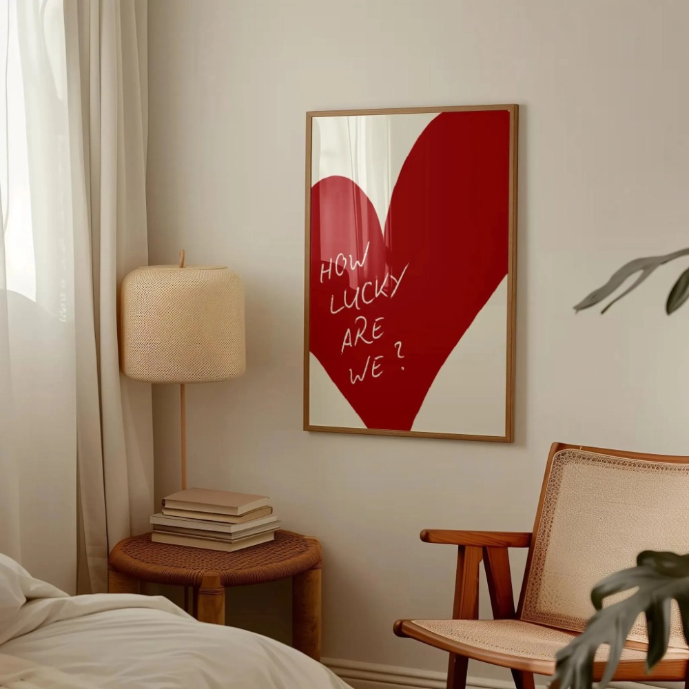 How Lucky Are We Pink Red Stri - Home Office Inspiration review and price