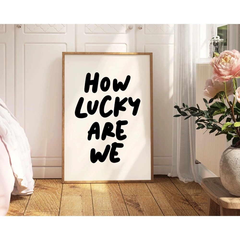 How Lucky Are We Pink Red Stri - Home Office Inspiration review and price