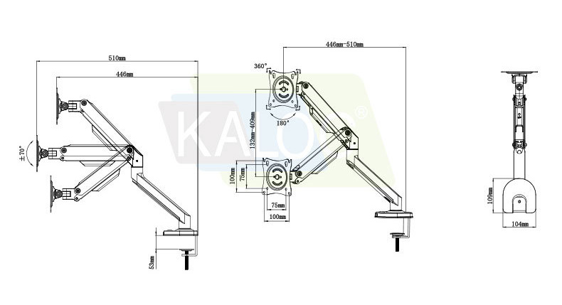 D200 2-9kg Ergonomica Dual Arm - Monitor Arm Dual review and price