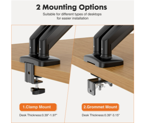 Dual Monitor Stand Arm, Gas Sp - Monitor Arm Dual review and price