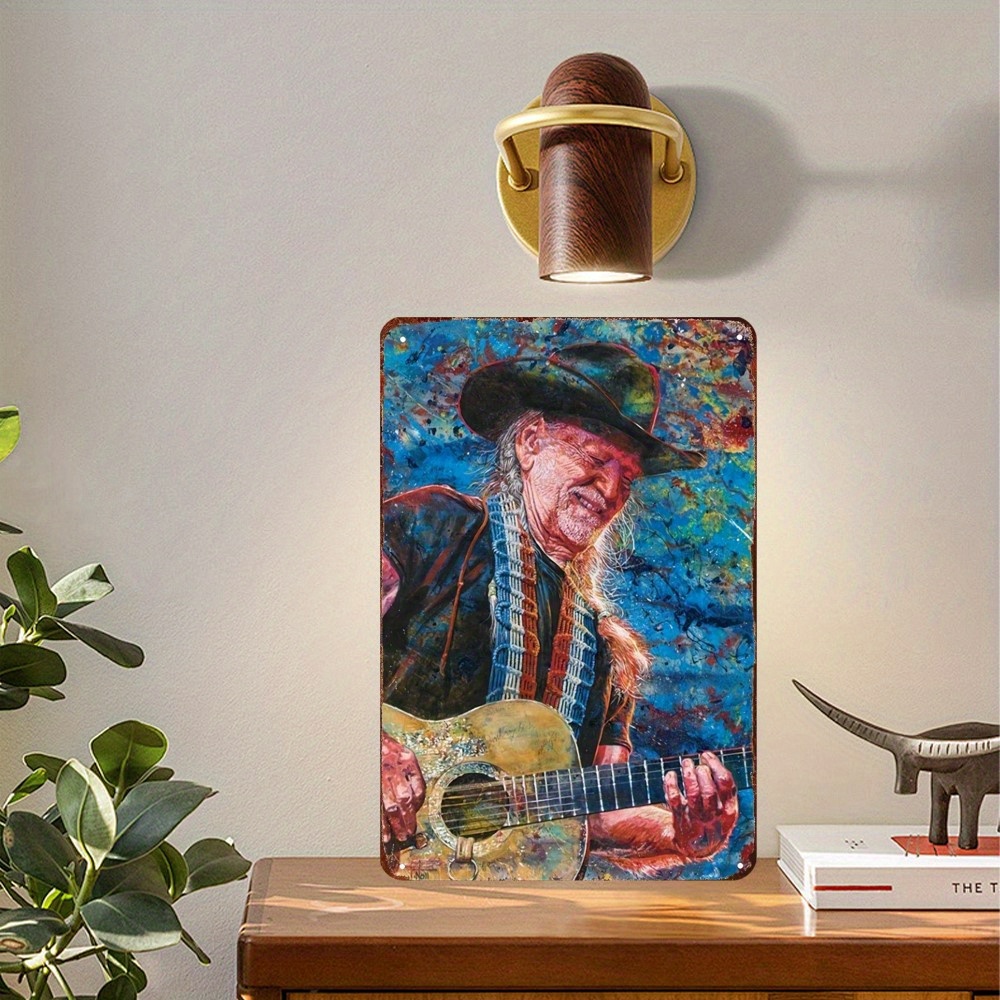 Willie Nelson Inspired  Metal  - Home Office Inspiration review and price