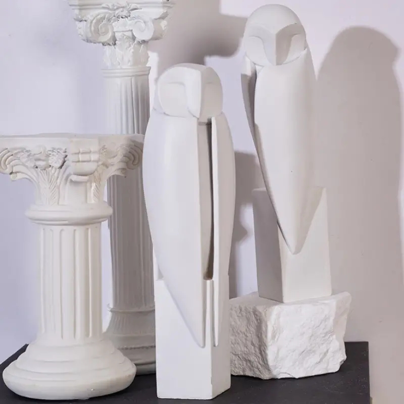 Minimalist Owll Statue Sculptu - Home Office Bookshelves review and price