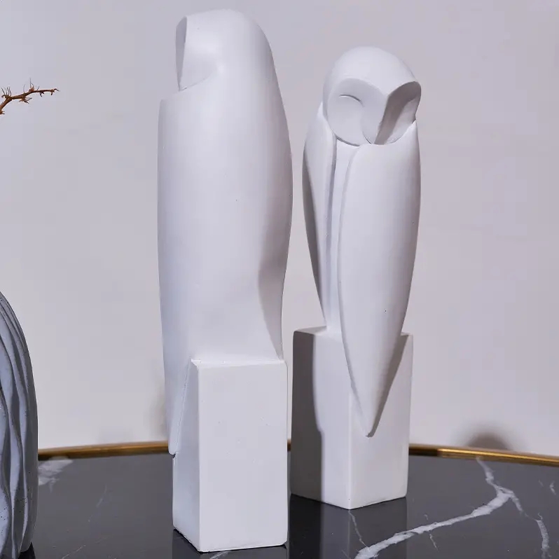 Minimalist Owll Statue Sculptu - Home Office Bookshelves review and price