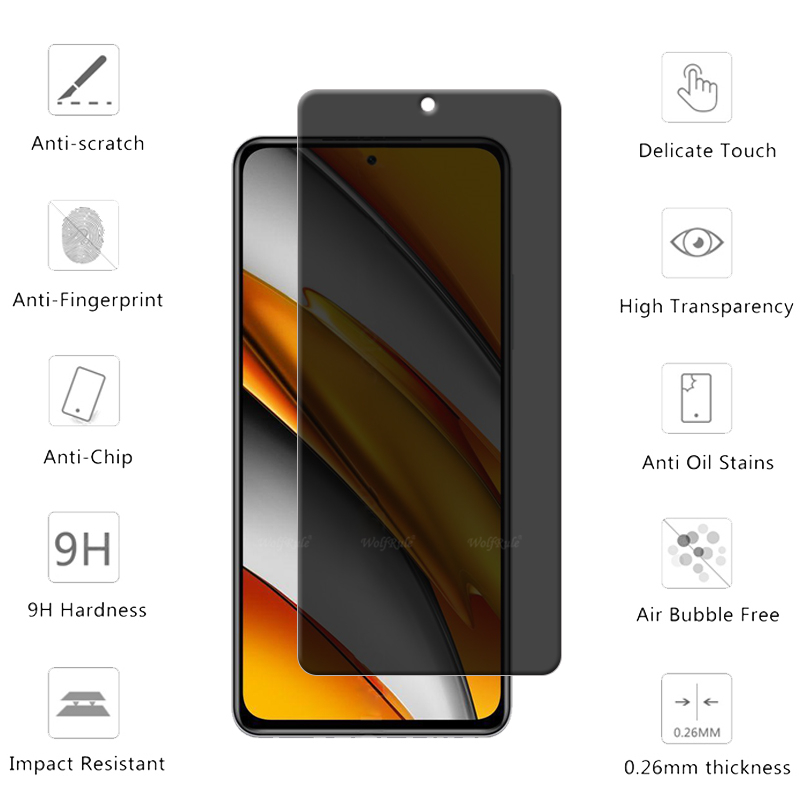 4Pcs For Poco F3 Glass Xiaomi  - Monitor Privacy Screen review and price